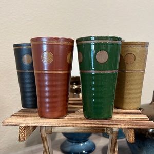 4 Ceramic Japanese Tea Cups